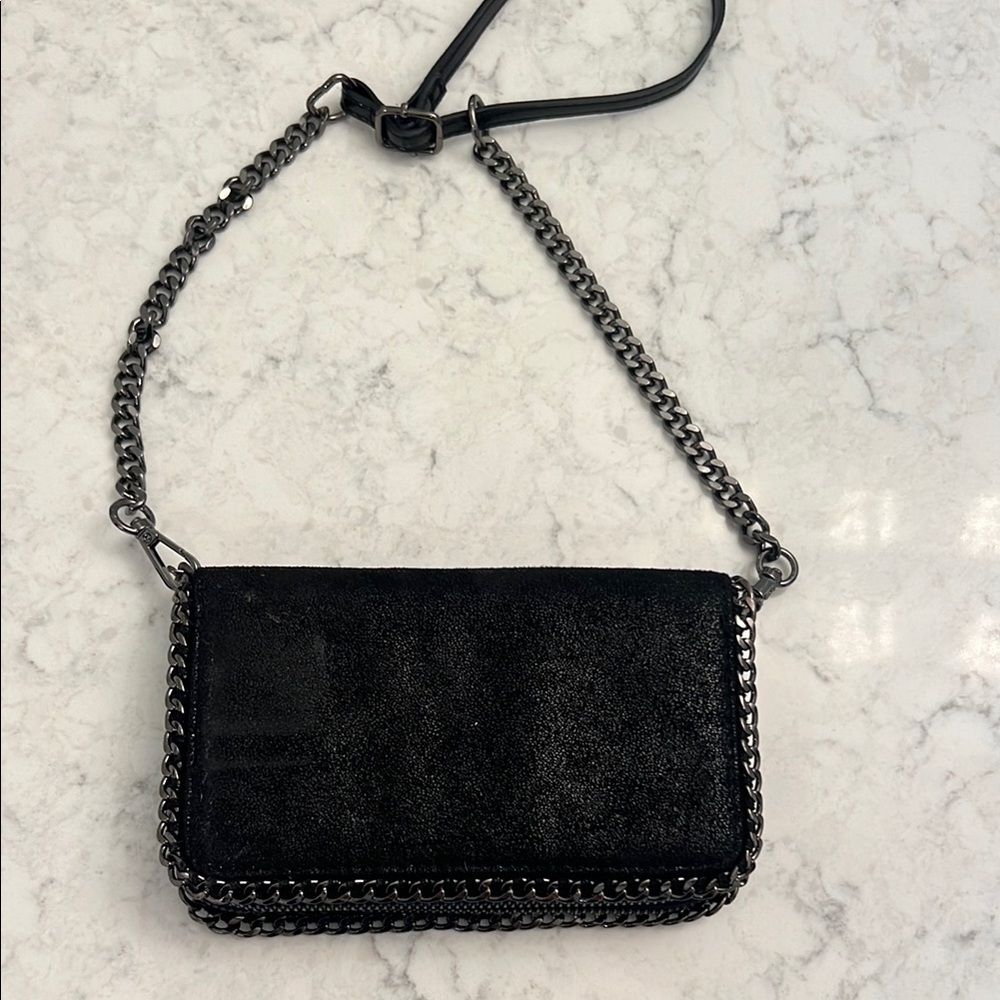Black Chain Trimmed Women's clutch crossbody